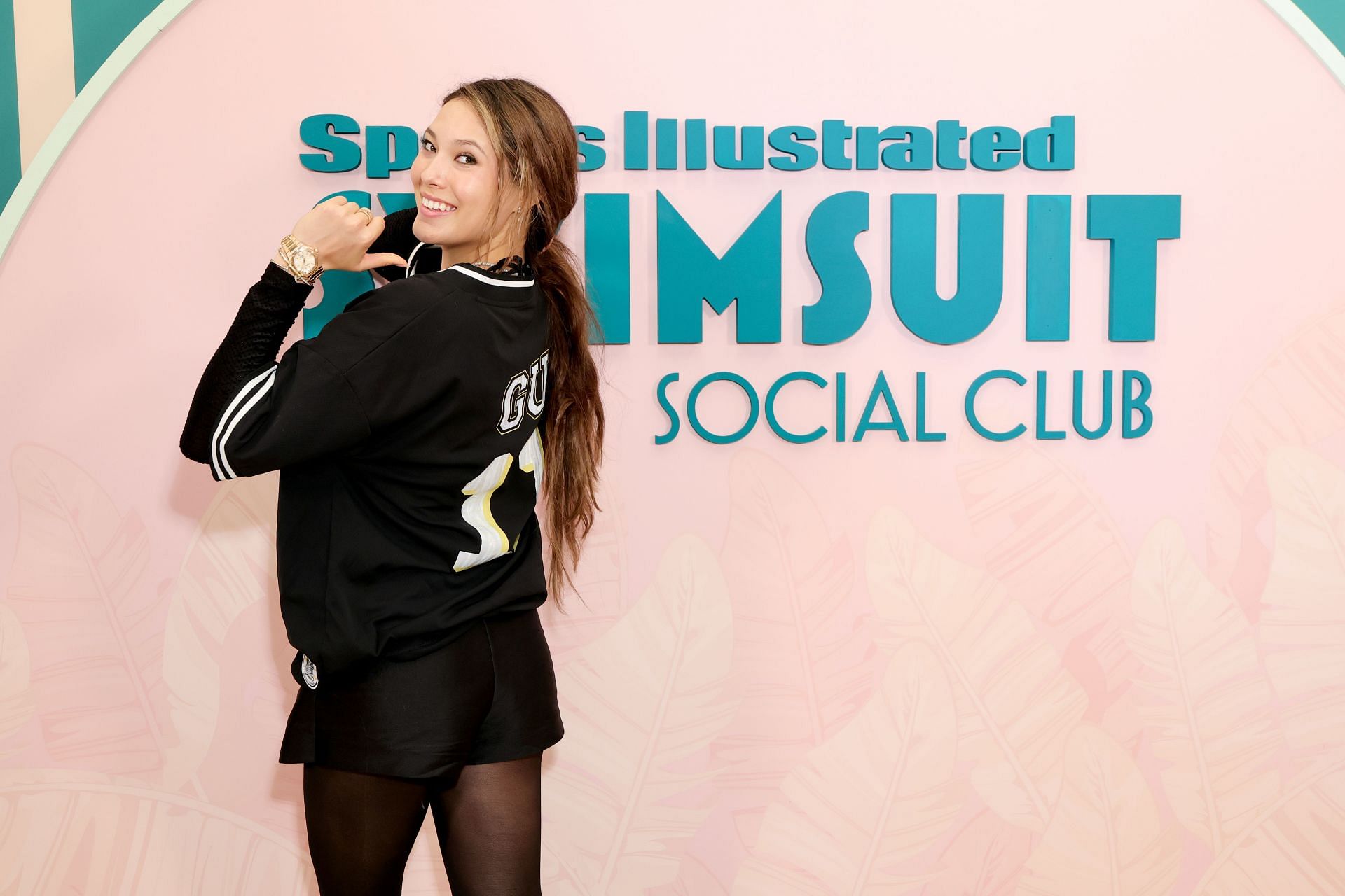 Eileen Gu attends at Sports Illustrated Swimsuit Social Club in New York City. (Photo by Getty Images)